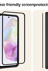 Nomfy Screenprotector Geschikt voor Samsung A35 Screenprotector Bescherm Glas - Screenprotector Geschikt voor Samsung Galaxy A35 5G Screen Protector Tempered Glass Full Screen Full Cover - 3 PACK