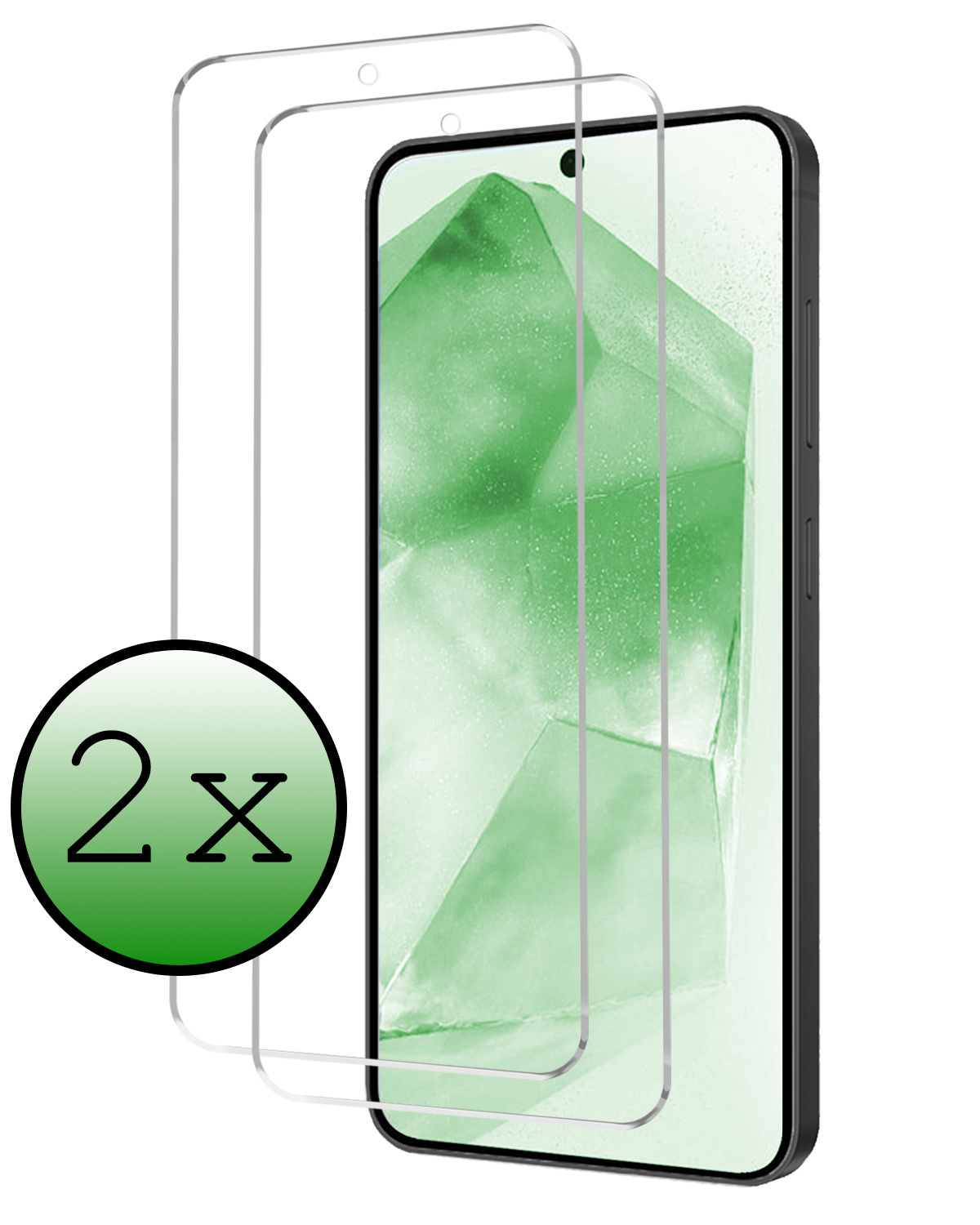 BASEY. Screenprotector Geschikt voor Samsung A55 Screenprotector Tempered Glass - Screenprotector Geschikt voor Samsung Galaxy A55 Beschermglas Screen Protector Glas - 2 Stuks