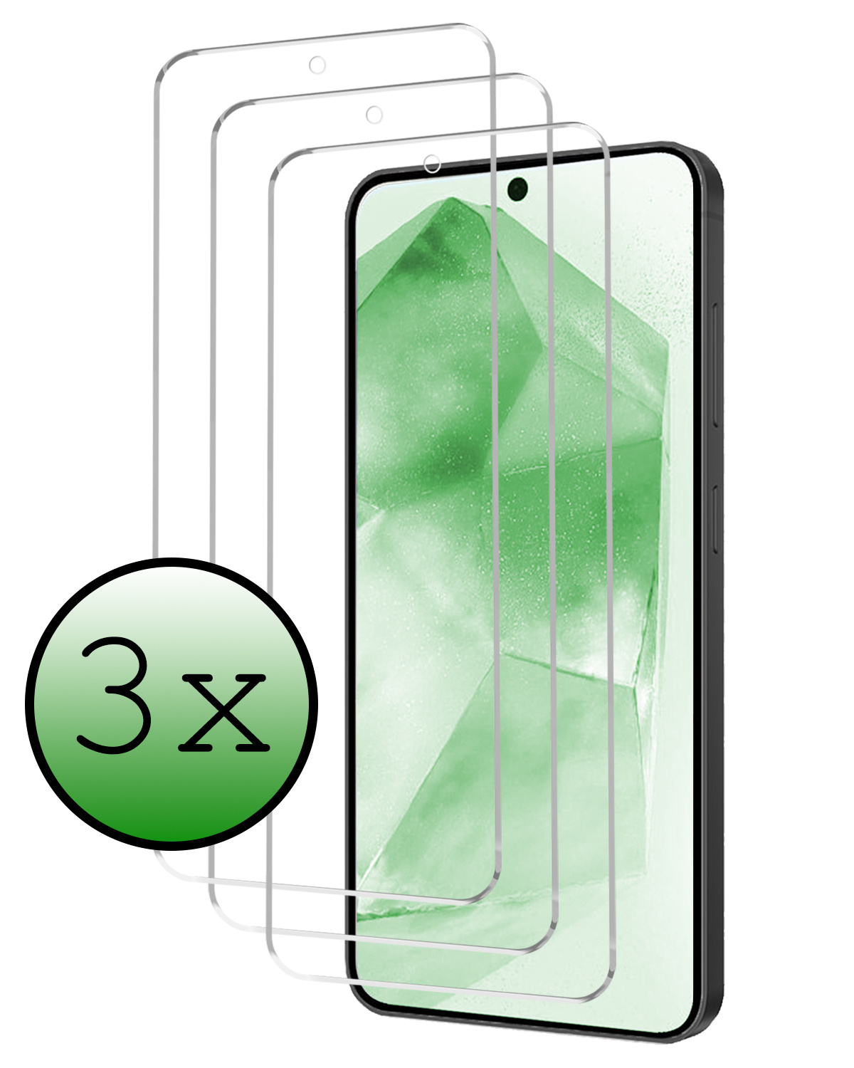 BASEY. Screenprotector Geschikt voor Samsung A55 Screenprotector Tempered Glass - Screenprotector Geschikt voor Samsung Galaxy A55 Beschermglas Screen Protector Glas - 3 Stuks