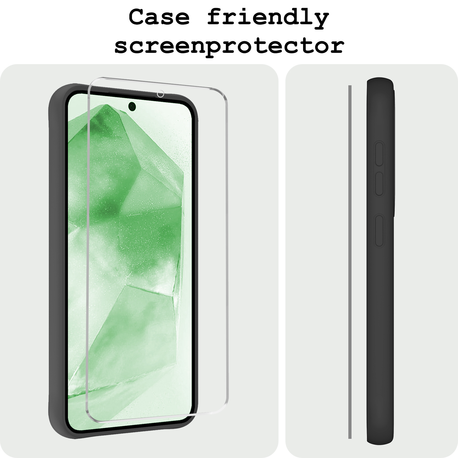 BASEY. Screenprotector Geschikt voor Samsung A55 Screenprotector Tempered Glass - Screenprotector Geschikt voor Samsung Galaxy A55 Beschermglas Screen Protector Glas - 3 Stuks