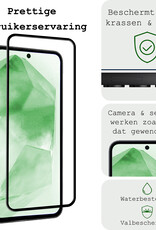BASEY. Screenprotector Geschikt voor Samsung A55 Screenprotector Beschermglas Full Cover - Screenprotector Geschikt voor Samsung Galaxy A55 Screen Protector Full Cover