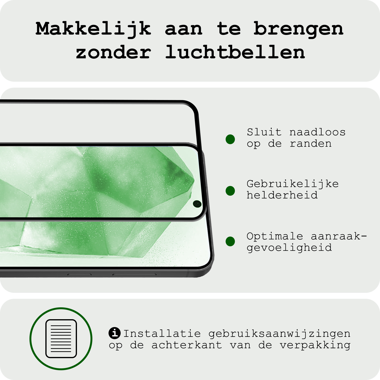 BASEY. Screenprotector Geschikt voor Samsung A55 Screenprotector Beschermglas Full Cover - Screenprotector Geschikt voor Samsung Galaxy A55 Screen Protector Full Cover - 2 Stuks