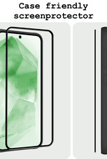 BASEY. Screenprotector Geschikt voor Samsung A55 Screenprotector Beschermglas Full Cover - Screenprotector Geschikt voor Samsung Galaxy A55 Screen Protector Full Cover - 3 Stuks