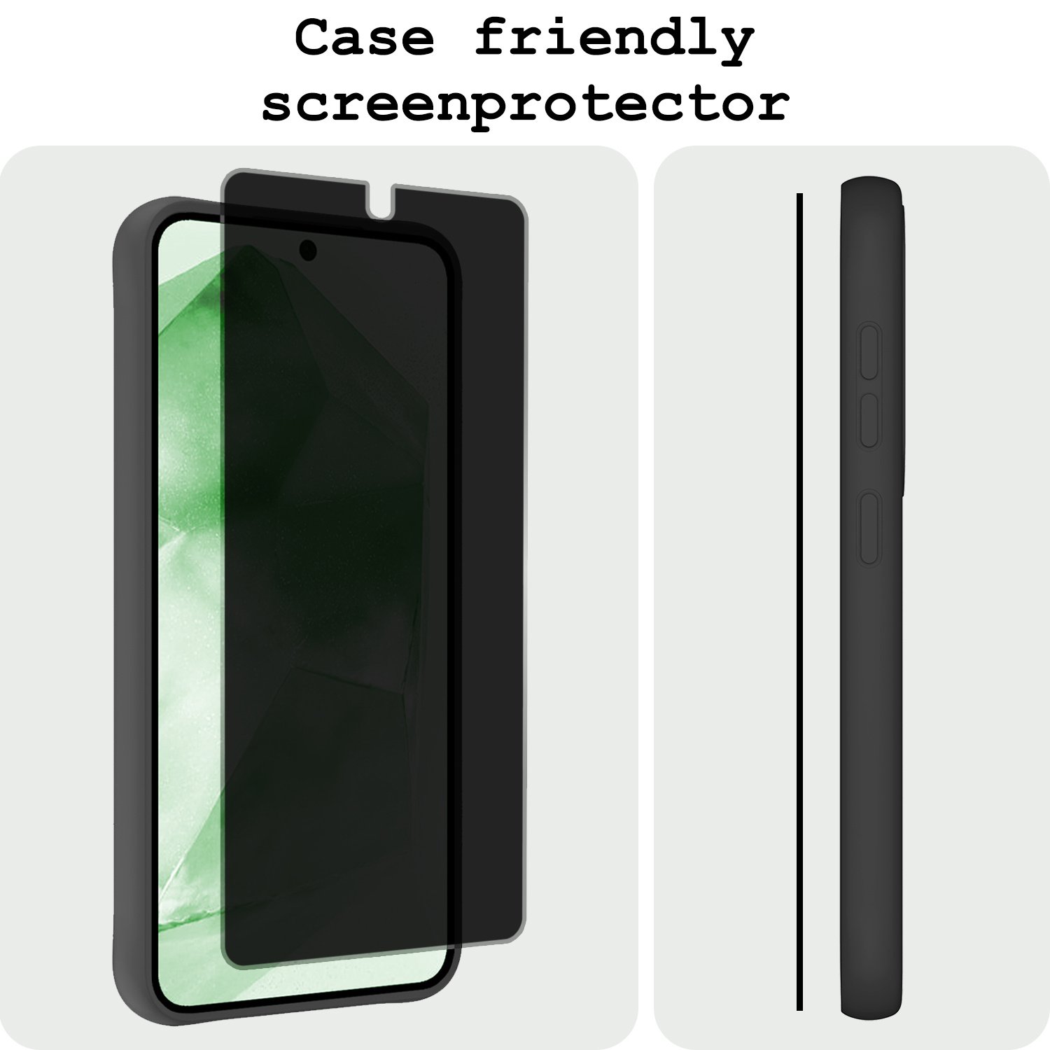 BASEY. Screenprotector Geschikt voor Samsung A55 Screenprotector Privacy Beschermglas - Screenprotector Geschikt voor Samsung Galaxy A55 Screen Protector Full Screen Privacy