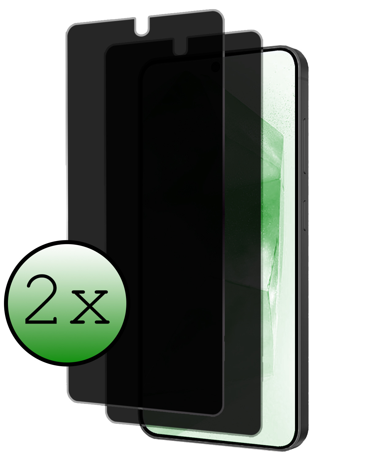 BASEY. Screenprotector Geschikt voor Samsung A55 Screenprotector Privacy Beschermglas - Screenprotector Geschikt voor Samsung Galaxy A55 Screen Protector Full Screen Privacy - 2 Stuks