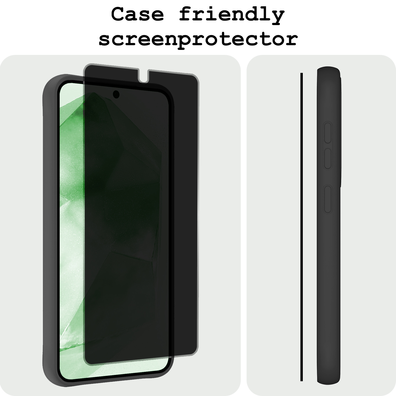 BASEY. Screenprotector Geschikt voor Samsung A55 Screenprotector Privacy Beschermglas - Screenprotector Geschikt voor Samsung Galaxy A55 Screen Protector Full Screen Privacy - 3 Stuks