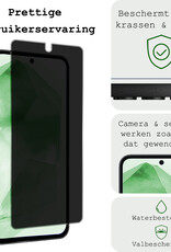 BASEY. Screenprotector Geschikt voor Samsung A55 Screenprotector Privacy Beschermglas - Screenprotector Geschikt voor Samsung Galaxy A55 Screen Protector Full Screen Privacy - 3 Stuks