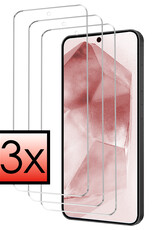 NoXx Screenprotector Geschikt voor Samsung A55 Screenprotector Tempered Glass Gehard Glas Beschermglas - 3x