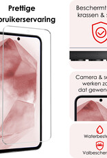 NoXx Screenprotector Geschikt voor Samsung A55 Screenprotector Tempered Glass Gehard Glas Beschermglas - 3x