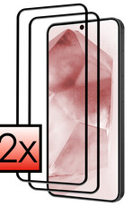NoXx Screenprotector Geschikt voor Samsung A55 Screenprotector Tempered Glass Gehard Glas Full Cover - 2x