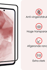 NoXx Screenprotector Geschikt voor Samsung A55 Screenprotector Tempered Glass Gehard Glas Full Cover - 2x
