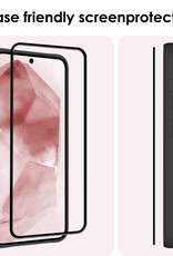 NoXx Screenprotector Geschikt voor Samsung A55 Screenprotector Tempered Glass Gehard Glas Full Cover - 2x