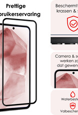 NoXx Screenprotector Geschikt voor Samsung A55 Screenprotector Tempered Glass Gehard Glas Full Cover - 2x