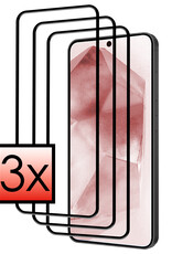 NoXx Screenprotector Geschikt voor Samsung A55 Screenprotector Tempered Glass Gehard Glas Full Cover - 3x