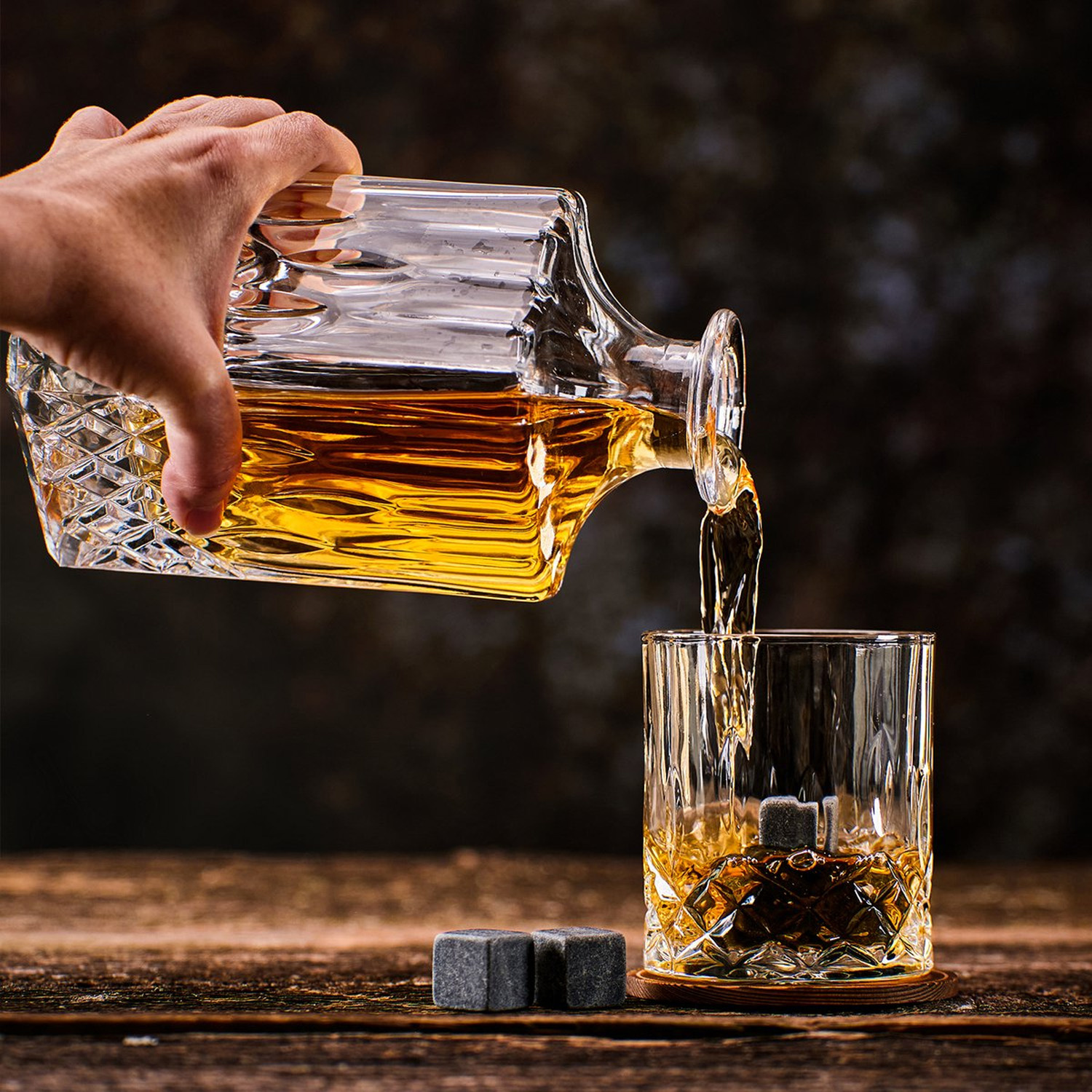 Nomfy Whiskey Stenen Voor Koude Drankjes - Herbruikbare Whiskey Stones - Whiskeystenen IJsblokjes - 9 Stuks