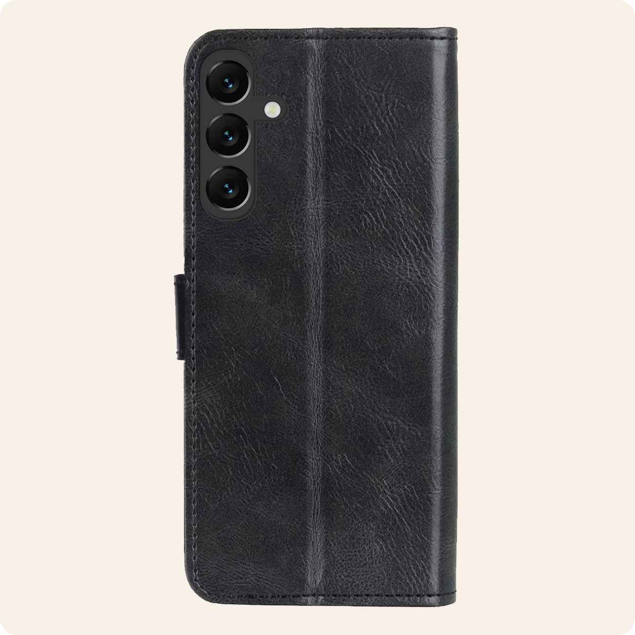 Nomfy Hoesje Geschikt voor Samsung A55 Hoes Bookcase Flipcase Book Cover Met 2x Screenprotector - Hoes Geschikt voor Samsung Galaxy A55 Hoesje Book Case - Zwart