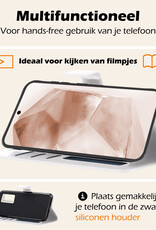 Nomfy Hoesje Geschikt voor Samsung A55 Hoes Bookcase Flipcase Book Cover Met 2x Screenprotector - Hoes Geschikt voor Samsung Galaxy A55 Hoesje Book Case - Wit