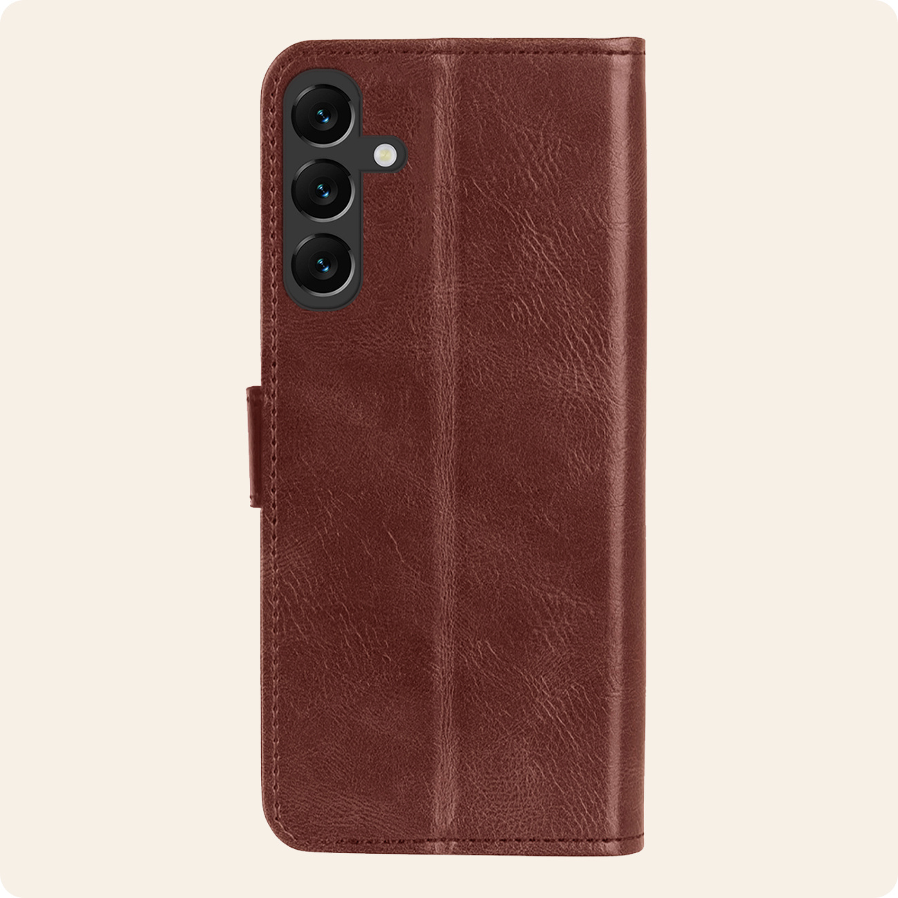 Nomfy Hoesje Geschikt voor Samsung A55 Hoes Bookcase Flipcase Book Cover Met 2x Screenprotector - Hoes Geschikt voor Samsung Galaxy A55 Hoesje Book Case - Bruin