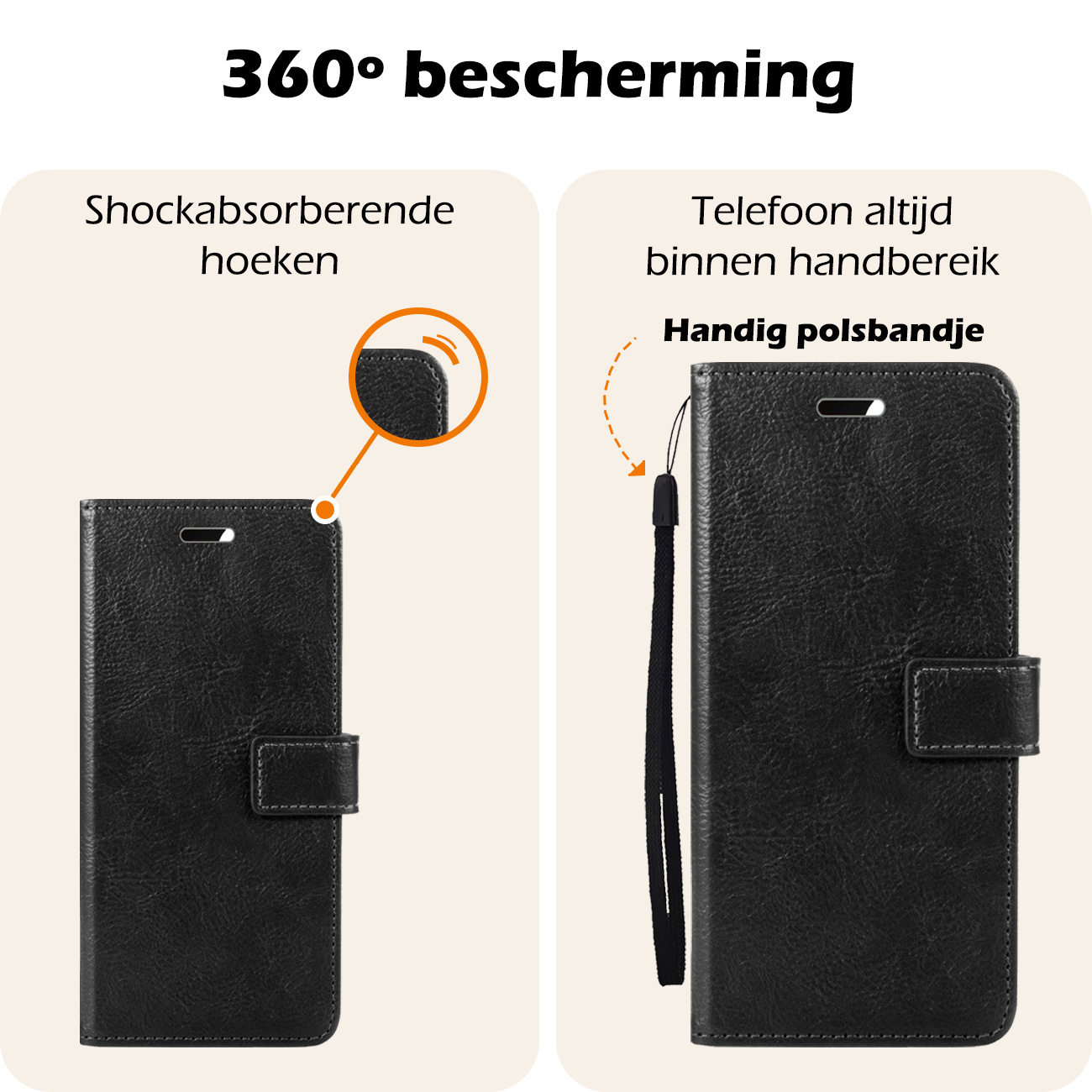 Nomfy Hoesje Geschikt voor Samsung A55 Hoes Bookcase Flipcase Book Cover Met Screenprotector - Hoes Geschikt voor Samsung Galaxy A55 Hoesje Book Case - Zwart