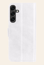 Nomfy Hoesje Geschikt voor Samsung A55 Hoes Bookcase Flipcase Book Cover Met Screenprotector - Hoes Geschikt voor Samsung Galaxy A55 Hoesje Book Case - Wit
