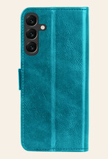 Nomfy Hoesje Geschikt voor Samsung A55 Hoes Bookcase Flipcase Book Cover Met Screenprotector - Hoes Geschikt voor Samsung Galaxy A55 Hoesje Book Case - Turquoise