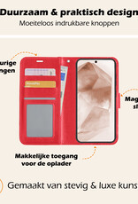 Nomfy Hoesje Geschikt voor Samsung A55 Hoes Bookcase Flipcase Book Cover Met Screenprotector - Hoes Geschikt voor Samsung Galaxy A55 Hoesje Book Case - Rood