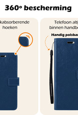 Nomfy Hoesje Geschikt voor Samsung A55 Hoes Bookcase Flipcase Book Cover Met Screenprotector - Hoes Geschikt voor Samsung Galaxy A55 Hoesje Book Case - Donkerblauw