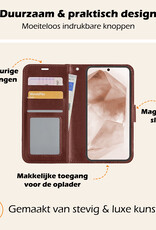 Nomfy Hoesje Geschikt voor Samsung A55 Hoes Bookcase Flipcase Book Cover Met Screenprotector - Hoes Geschikt voor Samsung Galaxy A55 Hoesje Book Case - Bruin