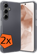 Nomfy Hoesje Geschikt voor Samsung A55 Hoesje Siliconen Cover Case - Hoes Geschikt voor Samsung Galaxy A55 Hoes Back Case - 2-PACK - Transparant