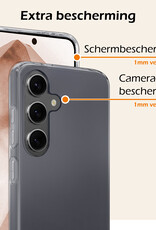 Nomfy Hoesje Geschikt voor Samsung A55 Hoesje Siliconen Cover Case - Hoes Geschikt voor Samsung Galaxy A55 Hoes Back Case - 2-PACK - Transparant