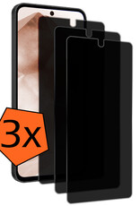Nomfy Screenprotector Geschikt voor Samsung A55 Screenprotector Privacy Bescherm Glas - Screenprotector Geschikt voor Samsung Galaxy A55 Privacy Screenprotector Tempered Glass - 3 PACK