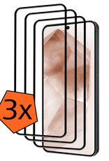Nomfy Screenprotector Geschikt voor Samsung A55 Screenprotector Bescherm Glas - Screenprotector Geschikt voor Samsung Galaxy A55 Screen Protector Tempered Glass Full Screen Full Cover - 3 PACK