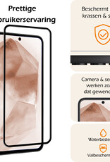 Nomfy Screenprotector Geschikt voor Samsung A55 Screenprotector Bescherm Glas - Screenprotector Geschikt voor Samsung Galaxy A55 Screen Protector Tempered Glass Full Screen Full Cover - 3 PACK