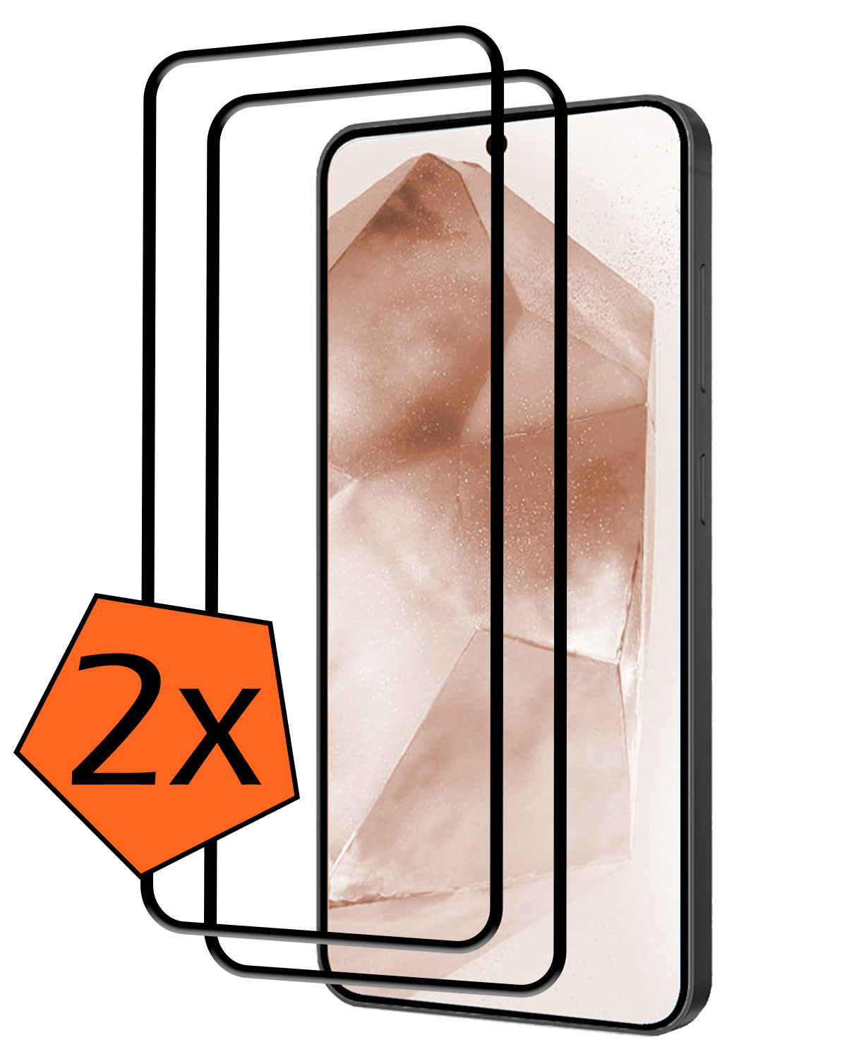 Nomfy Screenprotector Geschikt voor Samsung A55 Screenprotector Bescherm Glas - Screenprotector Geschikt voor Samsung Galaxy A55 Screen Protector Tempered Glass Full Screen Full Cover - 2 PACK