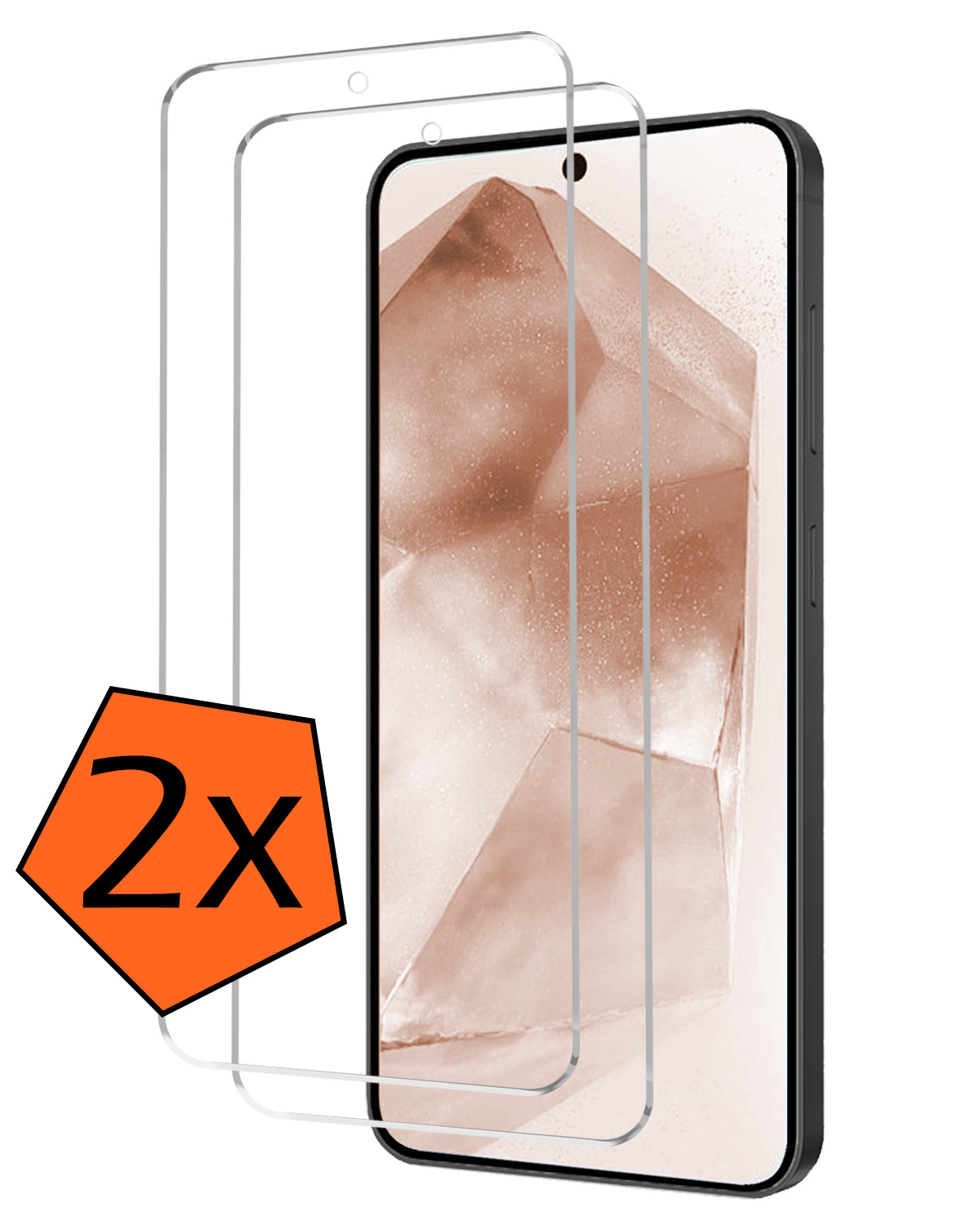 Nomfy Screenprotector Geschikt voor Samsung A55 Screenprotector Bescherm Glas Tempered Glass - Screenprotector Geschikt voor Samsung Galaxy A55 Screen Protector - 2 PACK