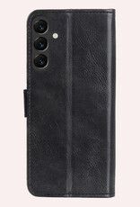 NoXx Hoes Geschikt voor Samsung A55 Hoesje Book Case Hoes Flip Cover Wallet Bookcase Met 2x Screenprotector - Zwart