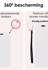 NoXx Hoes Geschikt voor Samsung A55 Hoesje Book Case Hoes Flip Cover Wallet Bookcase Met 2x Screenprotector - Wit