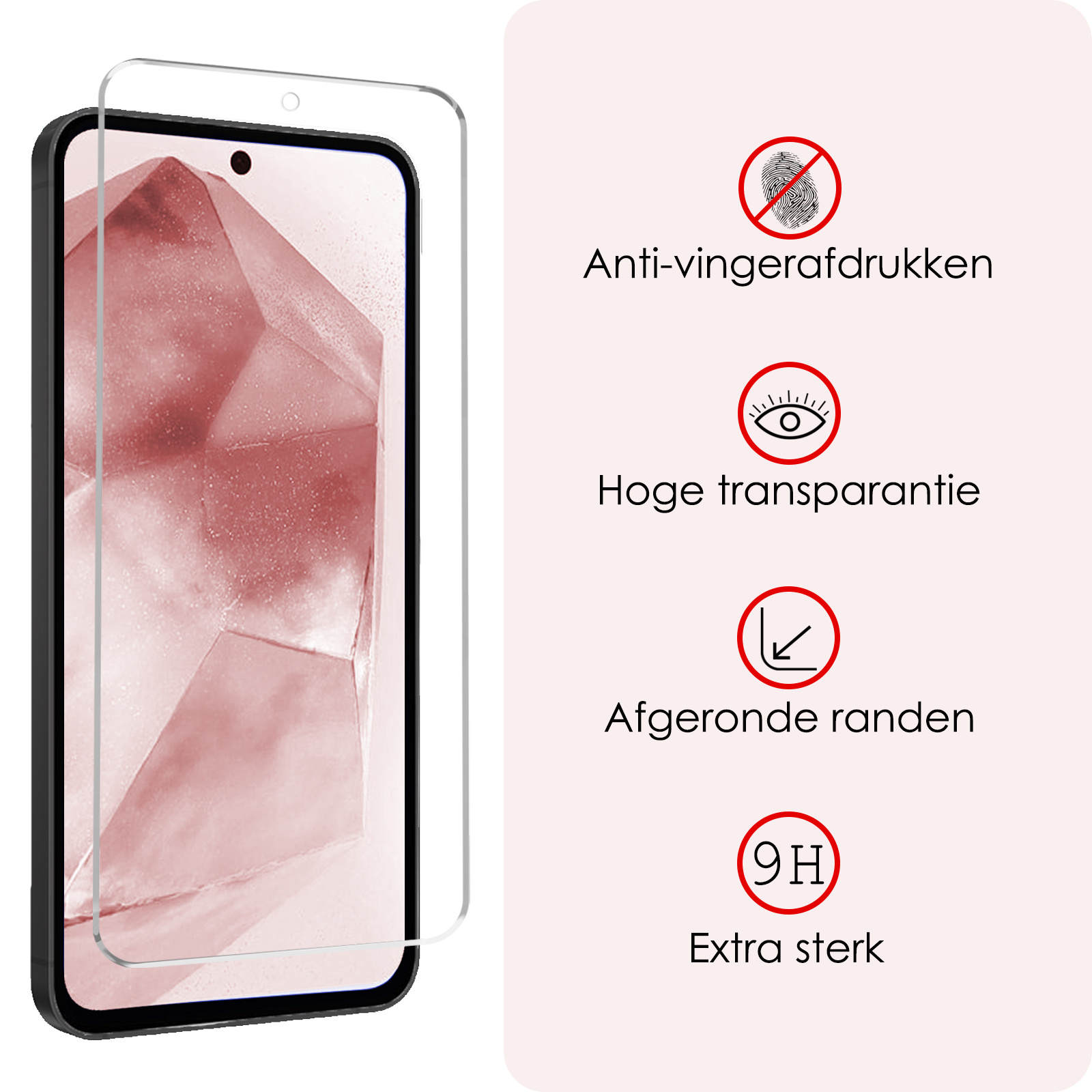 NoXx Hoes Geschikt voor Samsung A55 Hoesje Book Case Hoes Flip Cover Wallet Bookcase Met 2x Screenprotector - Turquoise