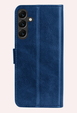 NoXx Hoes Geschikt voor Samsung A55 Hoesje Book Case Hoes Flip Cover Wallet Bookcase Met 2x Screenprotector - Donkerblauw
