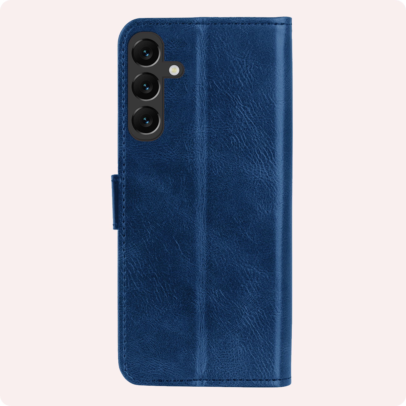 NoXx Hoes Geschikt voor Samsung A55 Hoesje Book Case Hoes Flip Cover Wallet Bookcase Met 2x Screenprotector - Donkerblauw