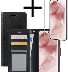 NoXx NoXx Samsung Galaxy A55 Hoesje Bookcase Met Screenprotector - Zwart