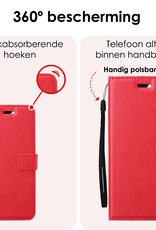 NoXx Hoes Geschikt voor Samsung A55 Hoesje Book Case Hoes Flip Cover Wallet Bookcase Met Screenprotector - Rood
