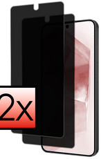 NoXx Screenprotector Geschikt voor Samsung A55 Screenprotector Privacy Tempered Glass Gehard Glas Display Cover - 2x