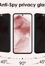 NoXx Screenprotector Geschikt voor Samsung A55 Screenprotector Privacy Tempered Glass Gehard Glas Display Cover - 2x