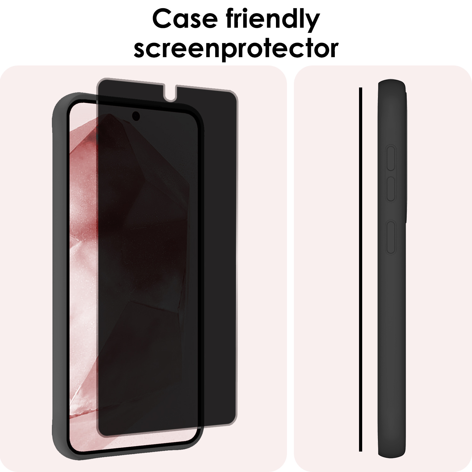 NoXx Screenprotector Geschikt voor Samsung A55 Screenprotector Privacy Tempered Glass Gehard Glas Display Cover - 2x