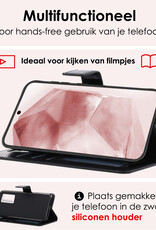 NoXx Hoes Geschikt voor Samsung A55 Hoesje Book Case Hoes Flip Cover Wallet Bookcase - Zwart