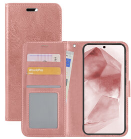 NoXx NoXx Samsung Galaxy A55 Hoesje Bookcase - Rose Goud