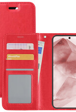 NoXx Hoes Geschikt voor Samsung A55 Hoesje Book Case Hoes Flip Cover Wallet Bookcase - Rood