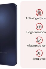 NoXx Screenprotector Geschikt voor Samsung A35 Camera Screenprotector Gehard Glas - Screenprotector Geschikt voor Samsung Galaxy A35 5G Screenprotector Camera Tempered Glass - 3x