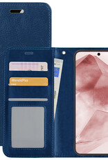 NoXx Hoes Geschikt voor Samsung A55 Hoesje Book Case Hoes Flip Cover Wallet Bookcase - Donkerblauw